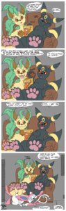 Rating: Safe Score: 0 Tags: 2014 absurd_res bdsm bondage bound comic dialogue dominant e621 eeveelution english_text feet generation_2_pokemon generation_4_pokemon generation_6_pokemon group hi_res jammerhighwind leafeon male nintendo pawpads paws pokemon pokemon_(species) soles sylveon text toes umbreon User: bunchy7s