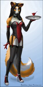 Rating: Safe Score: 0 Tags: accessory alcohol anthro beverage biped bjpentecost black_hair canid canine clothing corset e621 female food footwear fox fur hair high_heels legwear lingerie mammal necktie shoes solo stockings tail topwear tray waiter wine User: bunchy7s