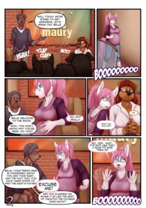 Rating: Questionable Score: 0 Tags: anthro bear bellecandie belly big_belly canid canine comic digital_media_(artwork) e621 electronics english_text female giant_panda group hair hi_res lavenderpandy male mammal maury_povich pink_hair pink_nose pregnant television text the_maury_show User: bunchy7s