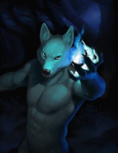 Rating: Questionable Score: 0 Tags: abs anthro biceps biped black_nose blue_eyes canid canine canis cave claws cool_colors detailed_background e621 fire forest front_view fur hi_res lag2011 looking_at_viewer magic male mammal muscular muscular_anthro muscular_male night nude outside pecs plant pose solo standing tree white_body white_fur wolf User: bunchy7s