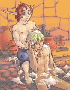 Rating: Questionable Score: 0 Tags: 2006 2boys abs bathhouse bathing cmnm daxter duo feet green_hair human jak_(jak_and_daxter) jak_and_daxter male male_only muscles muscular muscular_male navel nude orange_hair rule34 shirtless soap water User: bunchy7s