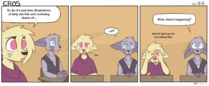 Rating: Safe Score: 0 Tags: ambiguous_gender anthro blue_eyes blush canid canine cobalt_snow comic conditional_dnp dialogue digital_media_(artwork) duo e621 english_text eros_(comic) facial_markings fur grey_body grey_fur head_markings ida_(cobalt_snow) mammal markings pink_eyes tan_body tan_fur text User: bunchy7s