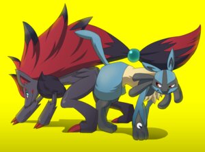 Rating: Explicit Score: 0 Tags: ambiguous_gender anthro ass_to_ass black_body black_fur blue_body blue_fur bound canid canine claws digitigrade duo e621 fur generation_4_pokemon generation_5_pokemon green_eyes lucario male mammal nintendo pokemon pokemon_(species) red_eyes simple_background sunadori tail toe_claws yellow_body yellow_fur zoroark 砂鳥 User: bunchy7s