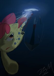 Rating: Questionable Score: 0 Tags: apple_bloom_(mlp) arrow_(weapon) arrowed assassin assassin's_creed blood bodily_fluids crossover diving e621 earth_pony equid equine female feral friendship_is_magic hasbro hi_res horse mammal my_little_pony perspective pony ranged_weapon simple_background solo tail ubisoft underwater unknown_artist water weapon young young_female young_feral User: bunchy7s