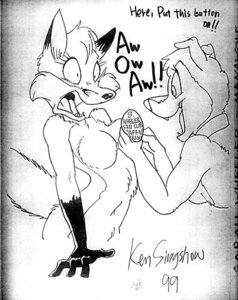 Rating: Questionable Score: 0 Tags: 1999 andorozon anthro black_and_white breasts canid canine canis dialogue domestic_dog duo e621 english_text featureless_breasts female fox husky ken_singshow low_res mammal merry_(ken_singshow) monochrome nordic_sled_dog oblivious pain pen_(artwork) signature spitz tail text traditional_media_(artwork) tsuneko User: bunchy7s
