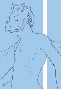 Rating: Safe Score: 0 Tags: anthro blue_theme clothed clothing cool_colors cosmic_dog dragon e621 horn luke_(walkingstalker) male membrane_(anatomy) membranous_wings monochrome mythological_creature mythological_scalie mythology scalie sketch solo topless walkingstalker whiskers wings User: bunchy7s
