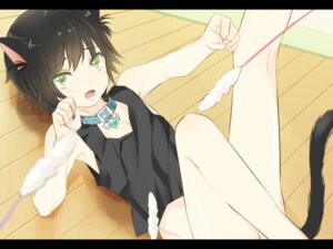 Rating: Safe Score: 0 Tags: 344_(pixiv) animal_humanoid black_hair cat_humanoid cat_toy collar e621 felid felid_humanoid feline feline_humanoid female green_eyes hair human humanoid mammal mammal_humanoid solo tail young User: bunchy7s