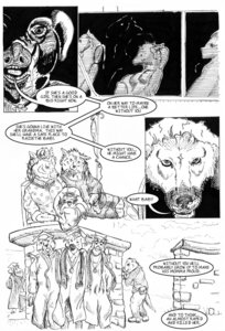 Rating: Questionable Score: 0 Tags: anthro black_and_white comic dialogue domestic_pig e621 english_text female male mammal monochrome mulefoot slop suid suine sus_(pig) text wild_boar User: bunchy7s