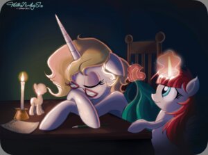 Rating: Safe Score: 0 Tags: 2013 absurd_res bedding blanket blonde_hair blue_eyes bonnie_zacherle candle chair duo e621 equid equine eyes_closed eyewear feathered_wings feathers female friendship_is_magic furniture glasses glowing hair hasbro hi_res horn lauren_faust_(character) letter levitation magic mammal my_little_pony mythological_creature mythological_equine mythology paper pencil_(object) red_hair sleeping sparkles toy willisrisque winged_unicorn wings young User: bunchy7s