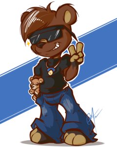 Rating: Safe Score: 0 Tags: 3_toes 4:5 5_fingers anthro barefoot bear big_head biped black_body black_fur black_nose bottomwear brown_body brown_fur brown_hair cel_shading clothed clothing e621 eyewear feet fingers front_view fully_clothed fur gesture hair hand_gesture hand_in_pocket hi_res lilchu male mammal pacifier pacifier_necklace pants plushie pockets shaded shirt short_hair smile solo standing sunglasses teddy_bear toes toony topwear v_sign User: bunchy7s Rating: Safe Score: 0 Tags: 3_toes 4:5 5_fingers anthro barefoot bear big_head biped black_body black_fur black_nose bottomwear brown_body brown_fur brown_hair cel_shading clothed clothing e621 eyewear feet fingers front_view fully_clothed fur gesture hair hand_gesture hand_in_pocket hi_res lilchu male mammal pacifier pacifier_necklace pants plushie pockets shaded shirt short_hair smile solo standing sunglasses teddy_bear toes toony topwear v_sign User: bunchy7s