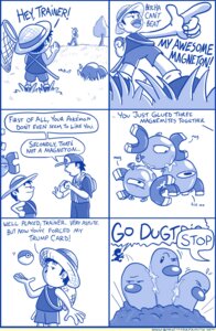 Rating: Safe Score: 0 Tags: ambiguous_gender brawl_in_the_family comic dialogue diglett e621 english_text generation_1_pokemon glue group hi_res human humor magnemite male mammal matthew_taranto nintendo pokemon pokemon_(species) pokemon_trainer simple_background text white_background User: bunchy7s