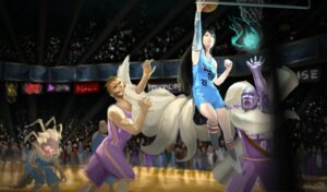 Rating: Safe Score: 0 Tags: 5_fingers ahri_(lol) animal_humanoid aquarake armwear asian_mythology audience basketball basketball_court basketball_uniform beard being_watched black_body black_fur black_hair blue_fire bottomwear breasts brown_hair canid canid_humanoid canine canine_humanoid clothed clothing colored_fire crowd detached_sleeves e621 east_asian_mythology facial_hair female fingers fire fist flaming_orb footwear fox fox_humanoid fox_spirit fur graves_(lol) group hair hi_res human humanoid humanoid_hands inside jersey jumping kog'maw_(lol) league_of_legends legwear long_hair looking_at_another magic male mammal mammal_humanoid multi_tail muscular mythology net open_mouth orb playing_sport purple_body purple_skin raised_arm random_black_guy reaching riot_games ryze_(lol) shirt shoes shorts socks sport sportswear tail tan_body tan_skin tank_top tattoo tencent topwear uniform white_body white_fur User: bunchy7s