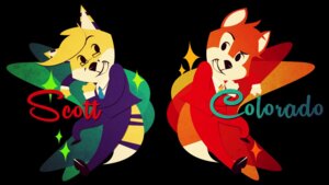 Rating: Safe Score: 0 Tags: 1950s_theme anthro black_nose canid canine character_badge_(artwork) duo e621 english_text eyewear fox glasses googie_aesthetic male mammal populuxe slickfox text User: bunchy7s