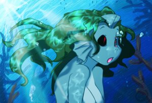 Rating: Questionable Score: 0 Tags: aquatic black_eyes breasts bubble cainethelongshot e621 female fin fish gills green_hair hair kathy katt_(cainethelongshot) non-mammal_breasts nude open_mouth red_eyes scar solo underwater water User: bunchy7s