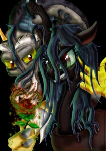 Rating: Safe Score: 0 Tags: 2012 absurd_res arthropod black_body black_fur blue_hair changeling_(mlp) chimera claws discord_(mlp) draconequus duo e621 equid equine female feral flower friendship_is_magic fur green_eyes green_hair grin hair hasbro hi_res horn horse magic male mammal multicolored_hair my_little_pony plant queen_chrysalis_(mlp) red_eyes rose_(flower) simple_background smile teeth toonlancer yellow_eyes User: bunchy7s