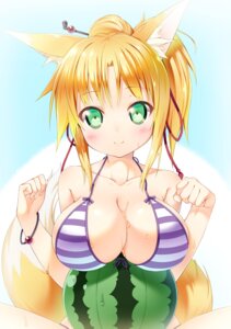 Rating: Questionable Score: 0 Tags: accessory animal_humanoid bare_shoulders big_breasts bikini blonde_hair blush bottomwear bra bracelet breast_rest breasts cat_humanoid cleavage clothed clothing collarbone dog_days e621 felid felid_humanoid feline feline_humanoid female food fruit green_eyes hair hair_accessory half-length_portrait hi_res humanoid ichi_makoto jewelry looking_at_viewer mammal mammal_humanoid melon on_food pattern_bottomwear pattern_clothing pattern_topwear paw_pose plant ponytail portrait pose side_boob smile solo striped_bottomwear striped_clothing striped_topwear stripes swimwear tail tight_clothing topwear two-piece_swimsuit underwear watermelon wet yukikaze_panettone User: bunchy7s