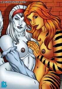 Rating: Explicit Score: 0 Tags: armwear big_breasts breasts clothing duo e621 elbow_gloves erect_nipples felid feline female female/female gloves hair hand_on_breast handwear hepzibah leandro_comics looking_at_viewer mammal marvel mephitisoid muscular muscular_female navel nipples red_hair smile stripes tigra white_hair User: bunchy7s
