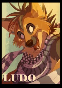 Rating: Safe Score: 0 Tags: anthro black_border bloodshot23 border brown_body brown_fur canid canine character_badge_(artwork) clothing e621 evening fangs fur ludo_(ludo) male mammal maned_wolf open_mouth scarf smile solo teeth User: bunchy7s