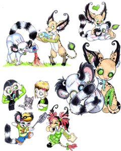 Rating: Safe Score: 0 Tags: alternative_fashion anthro aquatic beverage blonde_hair blue_eyes chibi chival chival_(character) cybergoth domestic_cat duo e621 ear_tails eyes_closed eyewear felid feline felis female feral fish fur glamfur goth green_eyes group hair heart_symbol heterochromia human hybrid lemur long_tail lynx mammal multiple_images pepsi pink_scar primate punk_hair ring-tailed_lemur scar simple_background sketch_page smile soda strepsirrhine stripes surgical_suture tail tail_tuft text tongue tongue_out translated tuft white_background wok wounded zeriara_(character) User: bunchy7s