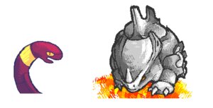 Rating: Safe Score: 0 Tags: ambiguous_gender duo e621 ekans feral fire generation_1_pokemon mammal nintendo pokemon pokemon_(species) rhyhorn rocket_grunt_(artist) scalie simple_background white_background User: bunchy7s