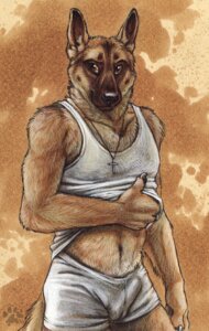 Rating: Explicit Score: 0 Tags: 2009 anthro blotch boxers_(clothing) brown_body brown_eyes brown_fur bulge canid canine canis clothed clothing cross cross_necklace detailed_bulge domestic_dog e621 fluffy fur genital_outline german_shepherd herding_dog hi_res jewelry male mammal navel necklace pastoral_dog penis_outline portrait raised_clothing raised_topwear scratches_volume_3 shirt simple_background solo tail tan_body tan_fur tank_top three-quarter_portrait topwear traditional_media_(artwork) underwear white_clothing User: bunchy7s