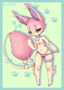Rating: Questionable Score: 0 Tags: 2012 anthro blue_border blue_eyes border breasts clothed clothing digital_media_(artwork) e621 felid female generation_3_pokemon hi_res mammal nintendo panties pokemon pokemon_(species) pokemorph shaded sinfulwhispers15 skitty solo tail tail_tuft topless tuft underwear User: bunchy7s
