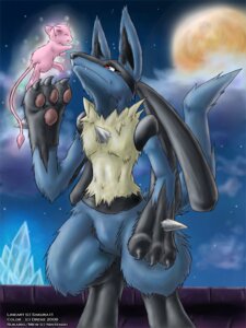 Rating: Safe Score: 0 Tags: ambiguous_gender anthro artist_collaboration aura blue_body blue_fur canid canine cloud dreke duo e621 eyes_closed fur generation_1_pokemon generation_4_pokemon legendary_pokemon lucario mammal mew_(pokemon) moon night nintendo open_mouth outside pawpads paws pink_body pink_fur pokemon pokemon_(species) raised_tail red_eyes sakura11 size_difference tail User: bunchy7s