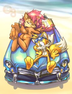 Rating: Questionable Score: 0 Tags: 2008 2_tails 3_toes anthro archie_comics beach big_eyes big_head blue_eyes breasts brown_body brown_fur butt canid canine car casual_nudity chipmunk day detailed_background dipstick_tail duo e621 edtropolis eyewear eyewear_on_head featureless_crotch feet female fluffy fluffy_tail fox fur glasses grin ground_squirrel hair hi_res high-angle_view legs_up looking_back lying male mammal markings miles_prower multi_tail navel nude nude_beach on_front on_hood outside purple_eyes red_hair rodent sally_acorn sciurid scut_tail seaside sega short_tail side_boob sitting smile soles sonic_the_hedgehog_(archie) sonic_the_hedgehog_(comics) sonic_the_hedgehog_(series) spread_toes sunglasses sunglasses_on_head tail tail_markings toes toony vehicle vintage_car wearing_sunglasses yellow_body yellow_fur User: bunchy7s