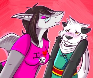 Rating: Safe Score: 0 Tags: anthro aquatic bear blush breasts chum duo e621 eyes_closed eyewear female fish giant_panda glasses heart_symbol male mammal scarf shark teaandzebrastripes User: bunchy7s