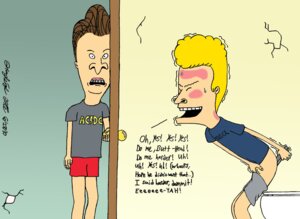 Rating: Explicit Score: 0 Tags: 2010 2boys anal_insertion anal_masturbation band_shirt beavis beavis_and_butt-head blonde_hair blush butt-head closed_eyes clothing cracked_wall dildoeing door eavesdropping english_text feet_out_of_frame indoors male male_only mortalanonymous pants_pull rule34 shorts standing sweat t-shirt tagme toilet tremble_lines yaoi User: bunchy7s