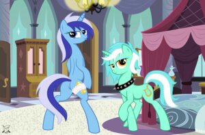 Rating: Questionable Score: 0 Tags: absurd_res accessory bedroom butt collar duo e621 equid equine female feral friendship_is_magic garter hasbro hi_res horn inside lyra_heartstrings_(mlp) mammal minuette_(mlp) my_little_pony mythological_creature mythological_equine mythology quadruped shadawg tail tongue tongue_out unicorn User: bunchy7s