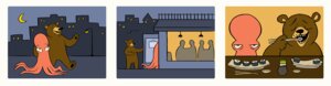 Rating: Safe Score: 0 Tags: ambiguous_gender aquatic awkward bear brian_kaas cephalopod coleoid comic decapodiform digital_media_(artwork) duo_focus e621 feral food group humor mammal mollusk night sushi toony unimpressed User: bunchy7s