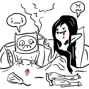 Rating: Explicit Score: 0 Tags: adventure_time after_sex bleeding_penis blood erection female finn_the_human high_heels male marceline penis penis_biting rule34 straight_hair tagme User: bunchy7s