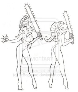 Rating: Explicit Score: 0 Tags: 2girls aayla_secura drbaghead female female_only jedi lightsaber monochrome multiple_females multiple_girls rule34 shaak_ti star_wars togruta twi'lek watermark User: bunchy7s