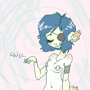 Rating: Safe Score: 0 Tags: 1:1 alyssizzle_smithness blue_hair breasts digital_media_(artwork) e621 english_text eyes_closed female hair humanoid low_res nipple_tape oekaki pasties smile solo tape text User: bunchy7s