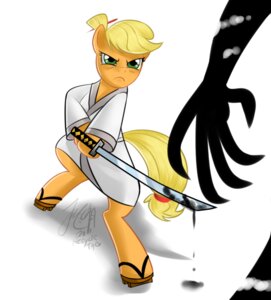 Rating: Safe Score: 0 Tags: 2011 aku anthro anthrofied applejack_(mlp) duo e621 earth_pony equid equine female friendship_is_magic hasbro horse mammal melancholysanctuary melee_weapon monster my_little_pony pony samurai_jack samurai_jack_(character) simple_background solo_focus sword tail warm_colors weapon white_background User: bunchy7s