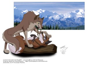 Rating: Questionable Score: 0 Tags: 4:3 aleu_(balto) balto_(series) canid canine canis digitigrade dipstick_tail duo e621 english_text female female/female feral fox foxyxxx hybrid log mammal markings mountain outside phalynx quadruped red_fox simple_background sky tail tail_markings text the_cunning_trickster_(balto) true_fox universal_studios url wolf wolfdog wood User: bunchy7s