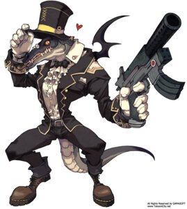 Rating: Safe Score: 0 Tags: alternative_fashion anthro cigar clothing crocodile crocodilian e621 eyewear furymanura glasses gloves gun handwear hat headgear headwear heart_symbol holding_clothing holding_gun holding_hat holding_headgear holding_headwear holding_object holding_ranged_weapon holding_weapon j-fashion male monato_esprit ouji_(fashion) ranged_weapon reptile scalie solo tail top_hat weapon User: bunchy7s