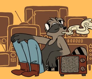 Rating: Safe Score: 0 Tags: 4_fingers anthro black_body black_fur black_nose boots bottomwear brown_body brown_fur cigarette clothed clothing e621 electronics eyes_closed fingers footwear fully_clothed fur gloves_(marking) hand_on_leg holding_object male mammal markings pants procyonid raccoon shirt shoes side_view smoke smoke_from_mouth smoking solo stripes tail tank_top television toony topwear vasuki User: bunchy7s Rating: Safe Score: 0 Tags: 4_fingers anthro black_body black_fur black_nose boots bottomwear brown_body brown_fur cigarette clothed clothing e621 electronics eyes_closed fingers footwear fully_clothed fur gloves_(marking) hand_on_leg holding_object male mammal markings pants procyonid raccoon shirt shoes side_view smoke smoke_from_mouth smoking solo stripes tail tank_top television toony topwear vasuki User: bunchy7s