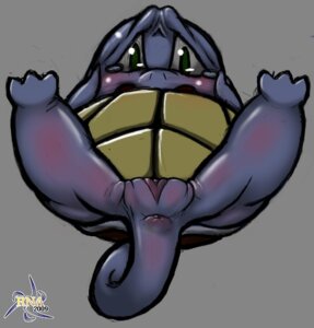 Rating: Explicit Score: 0 Tags: 2009 anus blue_body blue_skin blush butt e621 feet female feral generation_1_pokemon genitals green_eyes hindpaw looking_at_viewer lying nintendo on_back paws pokemon pokemon_(species) reptile rna_(artist) scalie shell solo spread_legs spreading squirtle tail tail_anus turtle_shell vulva User: bunchy7s