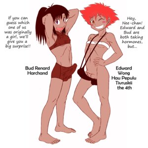 Rating: Explicit Score: 0 Tags: androgynous badrinath_harchand balls barefoot blush breasts brown_eyes brown_hair bud_renard_harchand clothes color colored cowboy_bebop crossover dark-skinned_femboy dark-skinned_male dark_skin dialog edward_wong_hau_pepelu_tivrusky_iv english_text erection feet femboy flat_chest futa futanari hair hand_on_hip hands_behind_head human intersex male male_only multiple_males open_eyes open_mouth patlabor penis purple_eyes rule34 rule_63 shinachiku short_hair skimpy_clothes small_breasts smile standing tan_skin testicles text toes trap underwear white_background wink User: bunchy7s