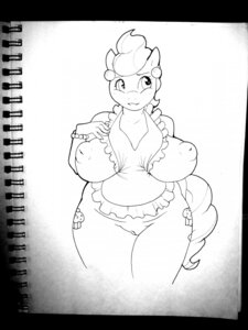 Rating: Explicit Score: 0 Tags: 2012 anthro anthrofied apron apron_only big_breasts breasts clothing curvy_figure cutie_mark digital_media_(artwork) e621 ear_piercing earth_pony equid equine female friendship_is_magic genitals hand_above_breast hasbro hi_res horse inverted_nipples line_art looking_aside mammal mature_anthro mature_female monochrome mrs._cake_(mlp) my_little_pony nipples pen_(artwork) piercing pony revadiehard sketchbook_(artwork) slightly_chubby solo tail traditional_media_(artwork) voluptuous vulva wide_hips User: bunchy7s