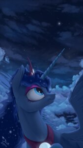 Rating: Safe Score: 0 Tags: 1jaz 2014 blue_body blue_eyes blue_feathers blue_hair bust_portrait cloud cool_colors crown e621 equid equine eyeshadow feathered_wings feathers female flying friendship_is_magic gem glowing hair hasbro headgear hi_res horn jewelry looking_up makeup mammal my_little_pony mythological_creature mythological_equine mythology necklace night outside portrait princess_luna_(mlp) sky solo sparkles star winged_unicorn wings User: bunchy7s