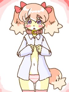 Rating: Questionable Score: 0 Tags: 3:4 anthro blue_eyes blush bottomwear canid canine canis clothed clothing collar digital_media_(artwork) domestic_dog e621 female itou_sora kemono kin-shun legwear low_res mammal navel open_clothing open_shirt open_topwear panties pattern_bottomwear pattern_clothing pattern_panties pattern_underwear pigtails pink_clothing pink_panties pink_underwear shirt simple_background solo stockings striped_bottomwear striped_clothing striped_panties striped_underwear stripes tail topwear underwear white_background User: bunchy7s
