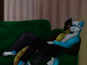 Rating: Safe Score: 0 Tags: 4:3 anthro black_body black_clothing blue_body blue_fur blush canid canine clothing cuddling detailed_background dragon duo e621 fox fur kixt love male male/male mammal mythological_creature mythological_scalie mythology naetaru scalie tail unknown_artist villdyr User: bunchy7s
