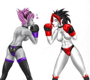 Rating: Explicit Score: 0 Tags: 2girls abs argent_(dc) ass back back_view backboob black_boxing_gloves black_gloves black_hair boxing boxing_gloves boxing_stance breasts choker collar dc dc_comics duo eye_contact female female_only footwear gloves goth grey_skin jinx_(dc) multiple_females multiple_girls panties pink_hair pointy_ears pugilismx red_hair rule34 short_hair simple_background stockings straight_hair teen_titans teeth thick thick_thighs thighhighs thighs topless topless_boxing two-tone_boxing_gloves two-tone_gloves two-tone_hair white_background wide_hips User: bunchy7s