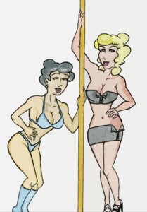 Rating: Explicit Score: 0 Tags: 2girls big_breasts black_hair blonde_hair blondie_(comic) blondie_bumstead boots bra breasts cleavage colored_sketch female female_only high_heels multiple_females multiple_girls panties rule34 sketch stripper stripper_pole tagme tootsie_woodley unknown_artist white_background User: bunchy7s