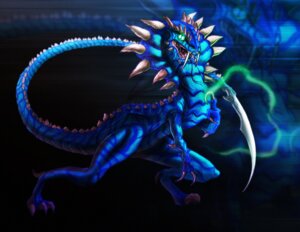 Rating: Safe Score: 0 Tags: ambiguous_gender atari blue_body blue_scales blue_theme busasami claws cool_colors e621 fangs feral finger_claws glowing glowing_eyes green_eyes hi_res magic primal_rage scales scalie shaded solo spikes tail teeth toe_claws vertigo_(primal_rage) User: bunchy7s