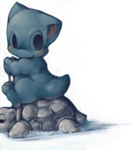 Rating: Safe Score: 0 Tags: ambiguous_gender barefoot blue_body blush duo e621 feet feral looking_aside looking_at_viewer low_res nekouri nude reptile riding scalie side_view simple_background sitting turtle white_background User: bunchy7s