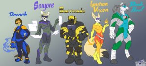 Rating: Safe Score: 0 Tags: abs anthro badger barricade_(character) belt biceps black_nose book boots breasts bulge canid canine canis clothing coyote dash_hoof_(character) drench_otter_(character) e621 equid equine eyewear female fire footwear fox glasses grey_hair group hair hi_res honey_badger hooves horse ignition_vixen_(character) long_hair male mammal mask muscular mustelid musteline otter pecs sciyote_(character) shoes superhero superpowers tail text url water wolfblade User: bunchy7s